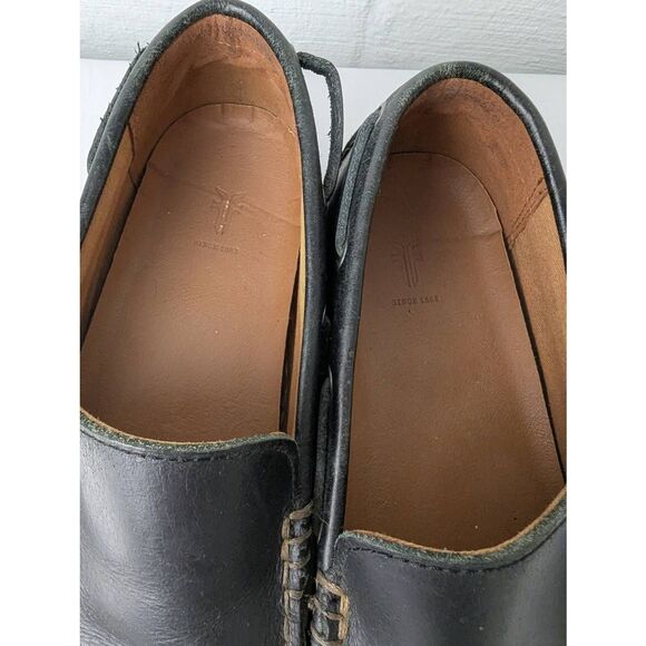 Frye Shoes Mens 9.5 Black Leather Casual Driving‎ Loafers main image 6